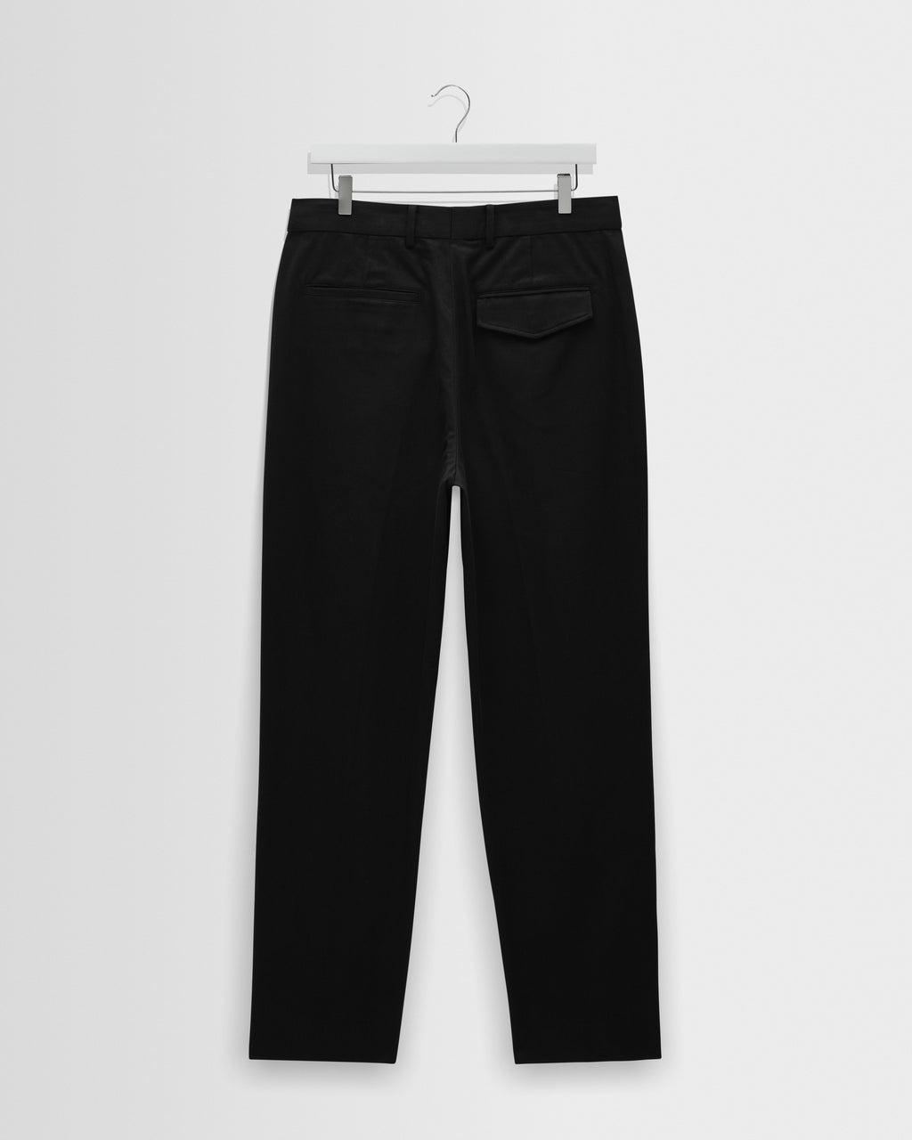 Aubyn - Black Cotton Tencel Twill Relaxed Fit Trousers
