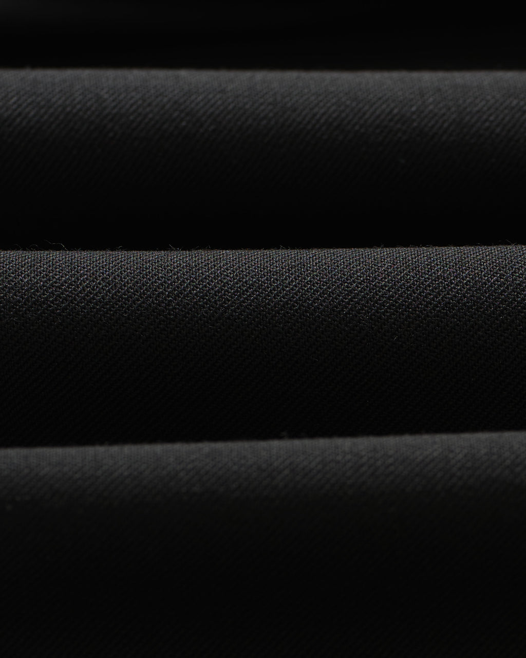 Aubyn - Black Wool Blend Twill Pleated Trousers