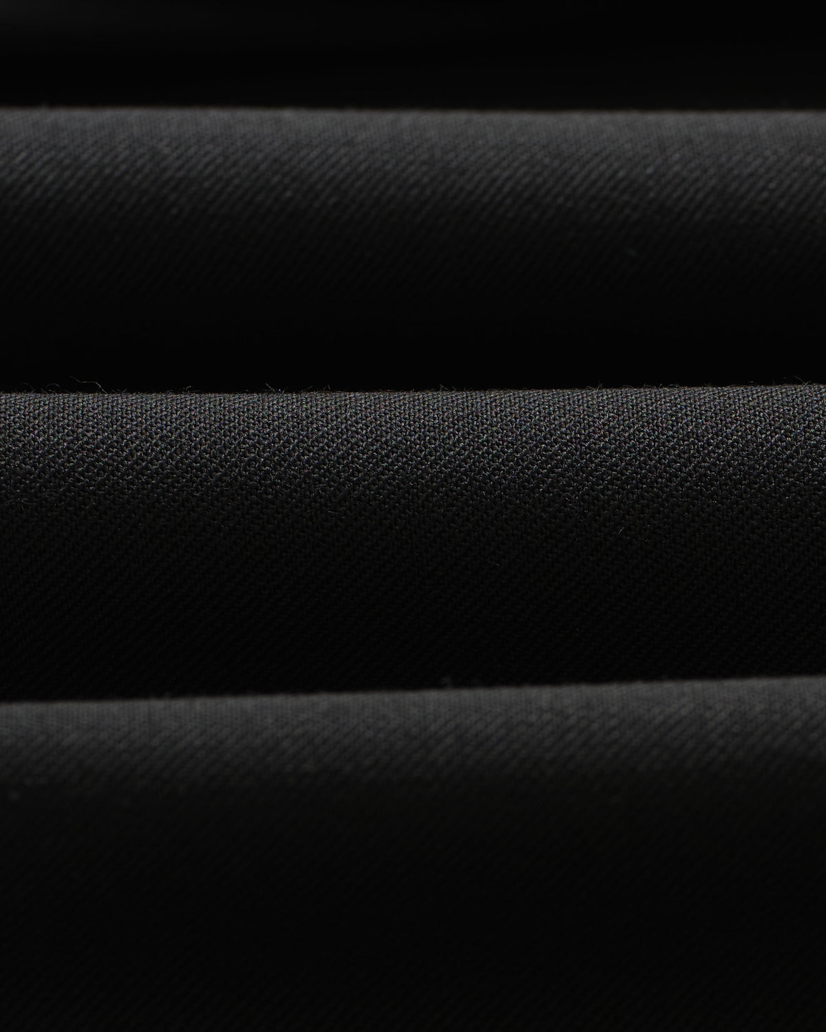 Aubyn - Black Wool Blend Twill Pleated Trousers