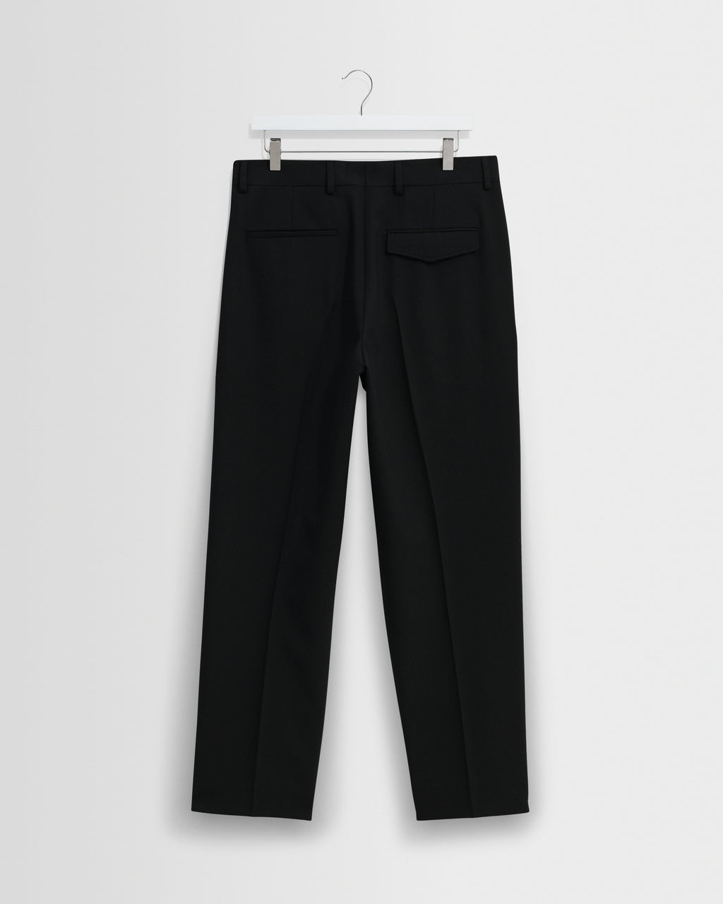 Aubyn - Black Wool Blend Twill Pleated Trousers