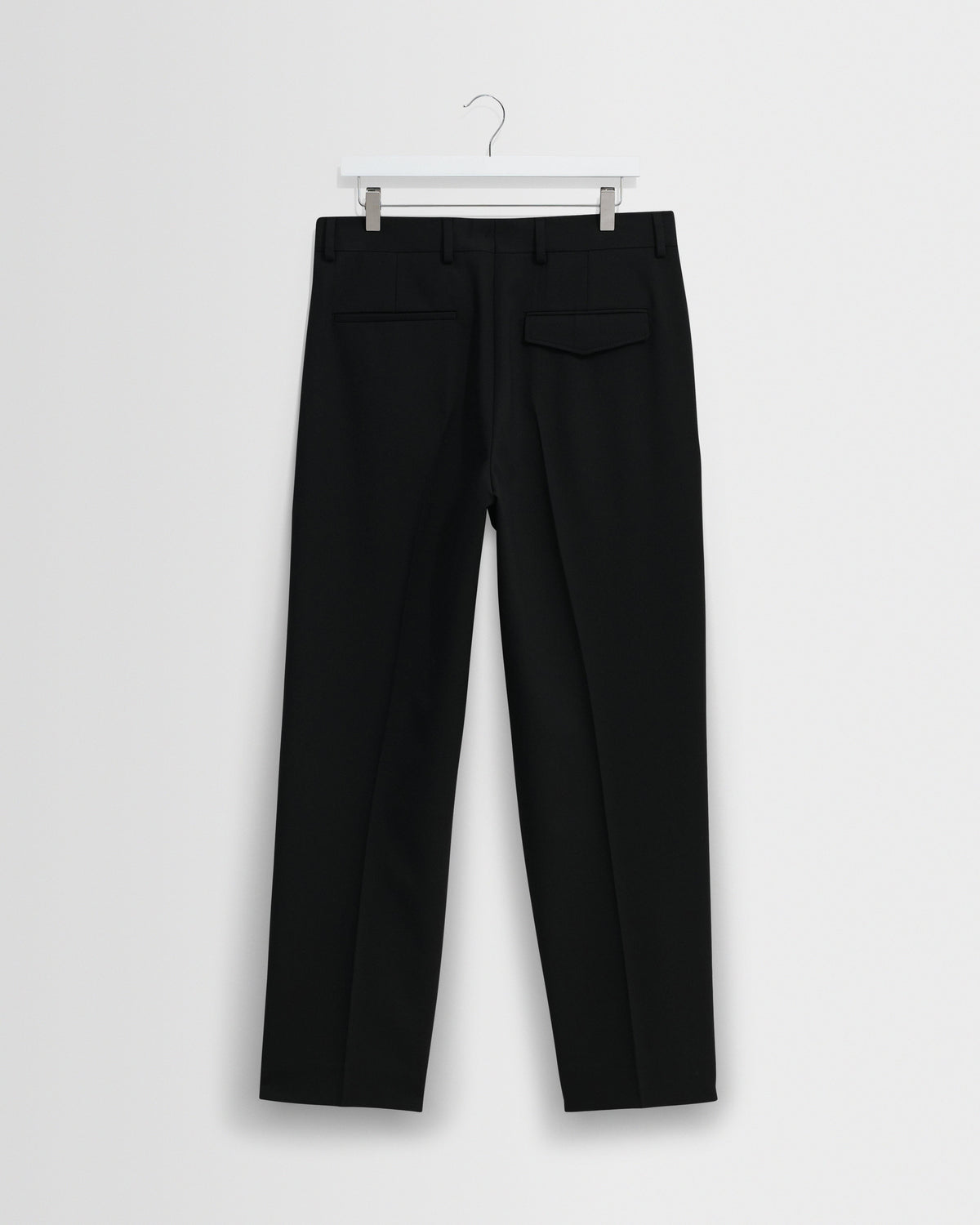 Aubyn - Black Wool Blend Twill Pleated Trousers