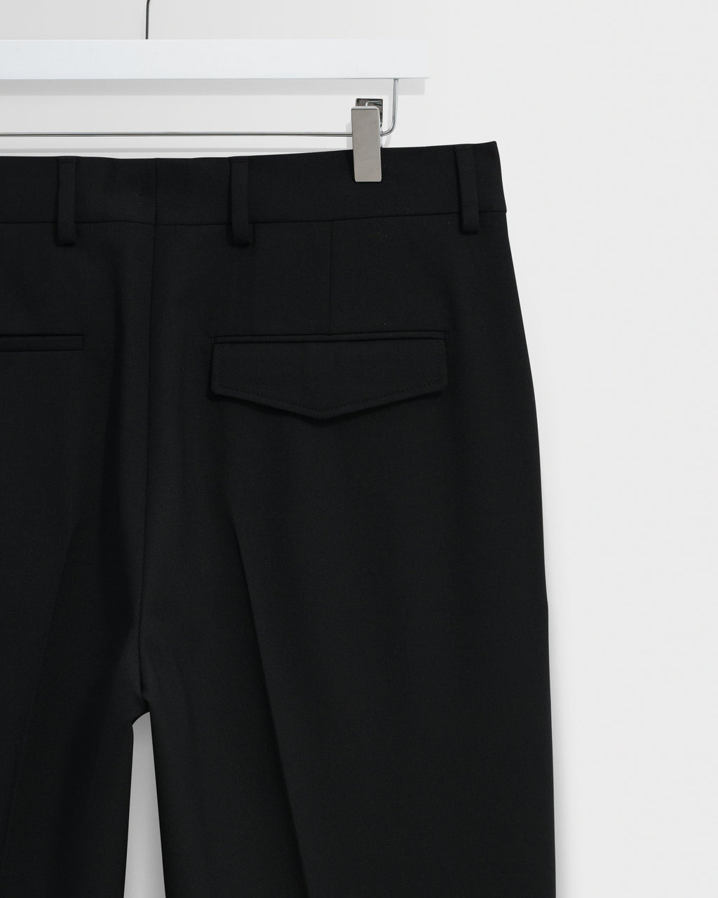 Aubyn - Black Wool Blend Twill Pleated Trousers