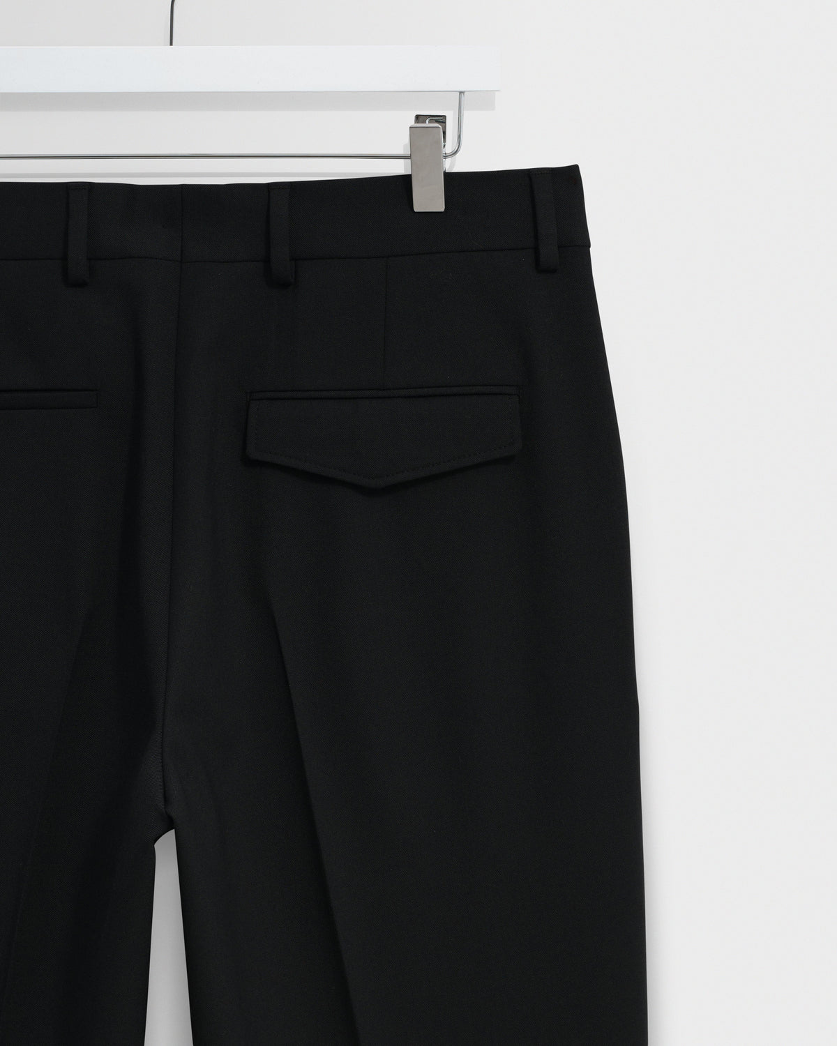 Aubyn - Black Wool Blend Twill Pleated Trousers