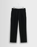 Aubyn - Black Wool Blend Twill Pleated Trousers