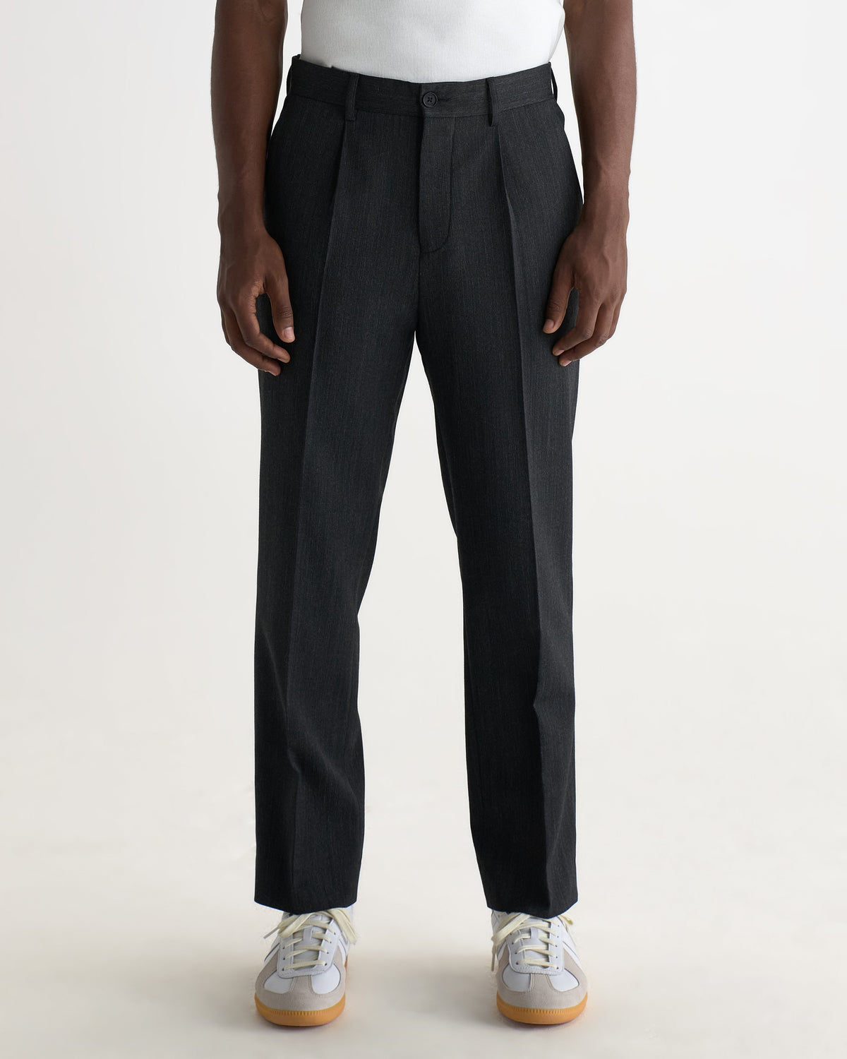 Aubyn - Charcoal Two Tone Wool Blend Trouser