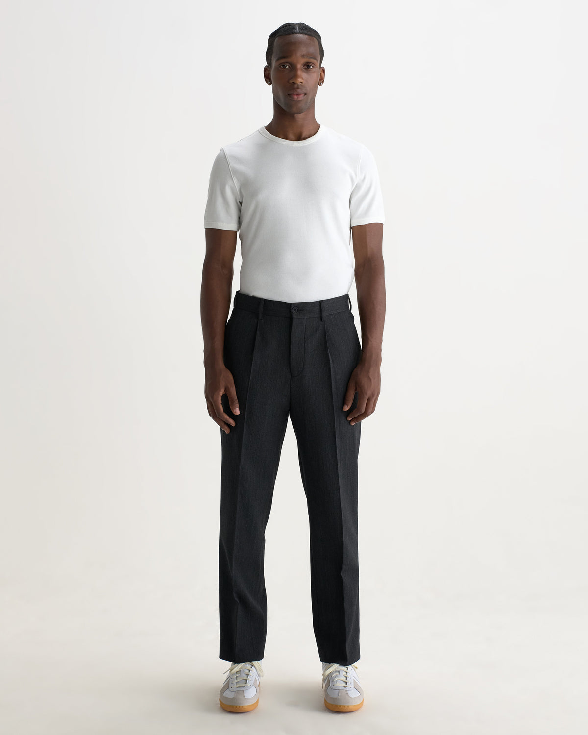 Aubyn - Charcoal Two Tone Wool Blend Trouser