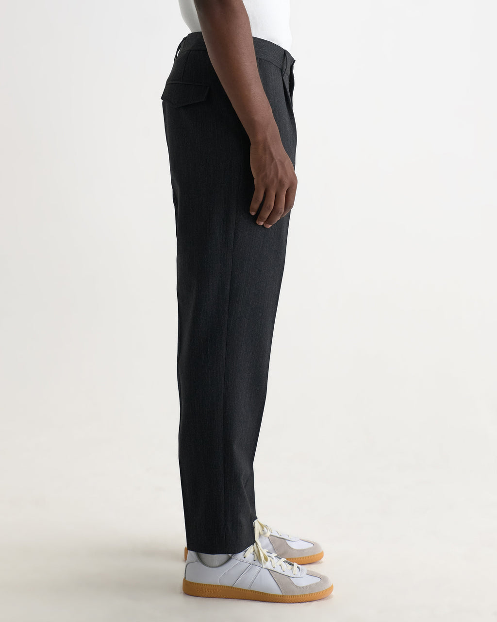 Aubyn - Charcoal Two Tone Wool Blend Trouser