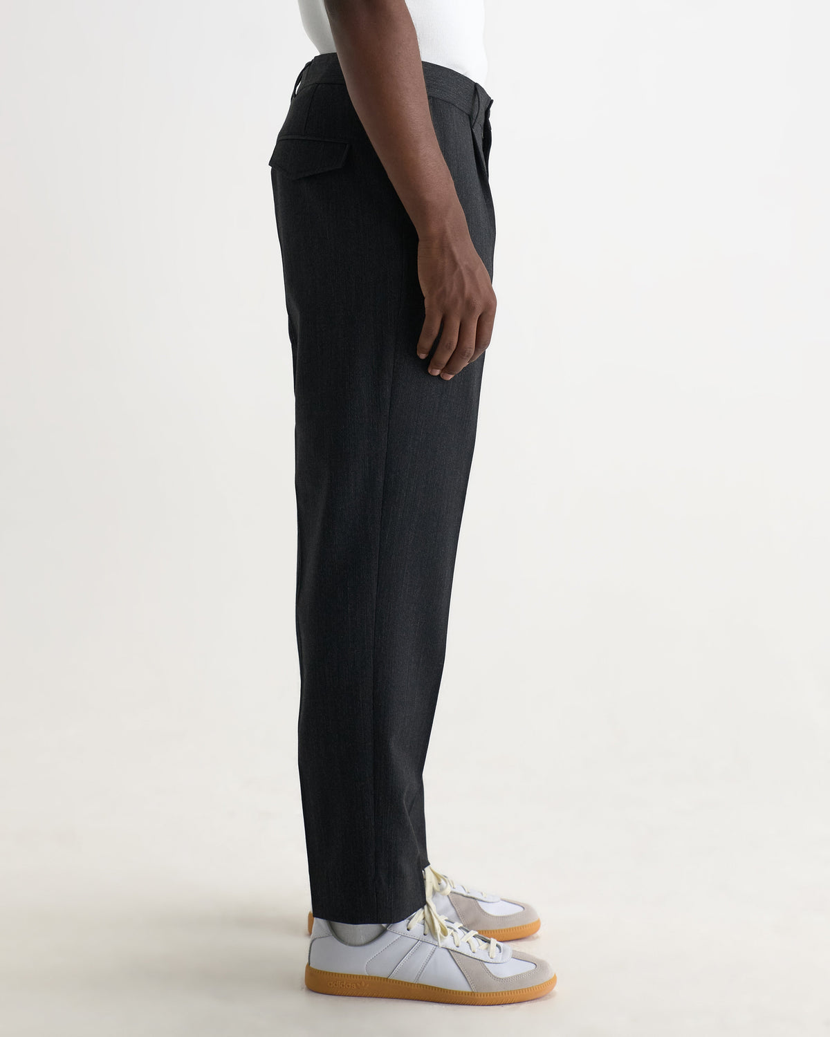 Aubyn - Charcoal Two Tone Wool Blend Trouser