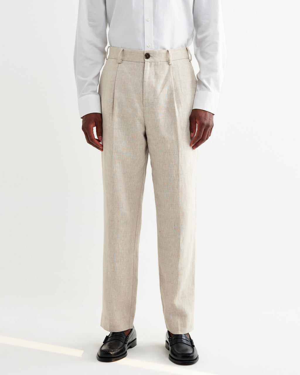 Aubyn - Natural Linen Relaxed Fit Trousers