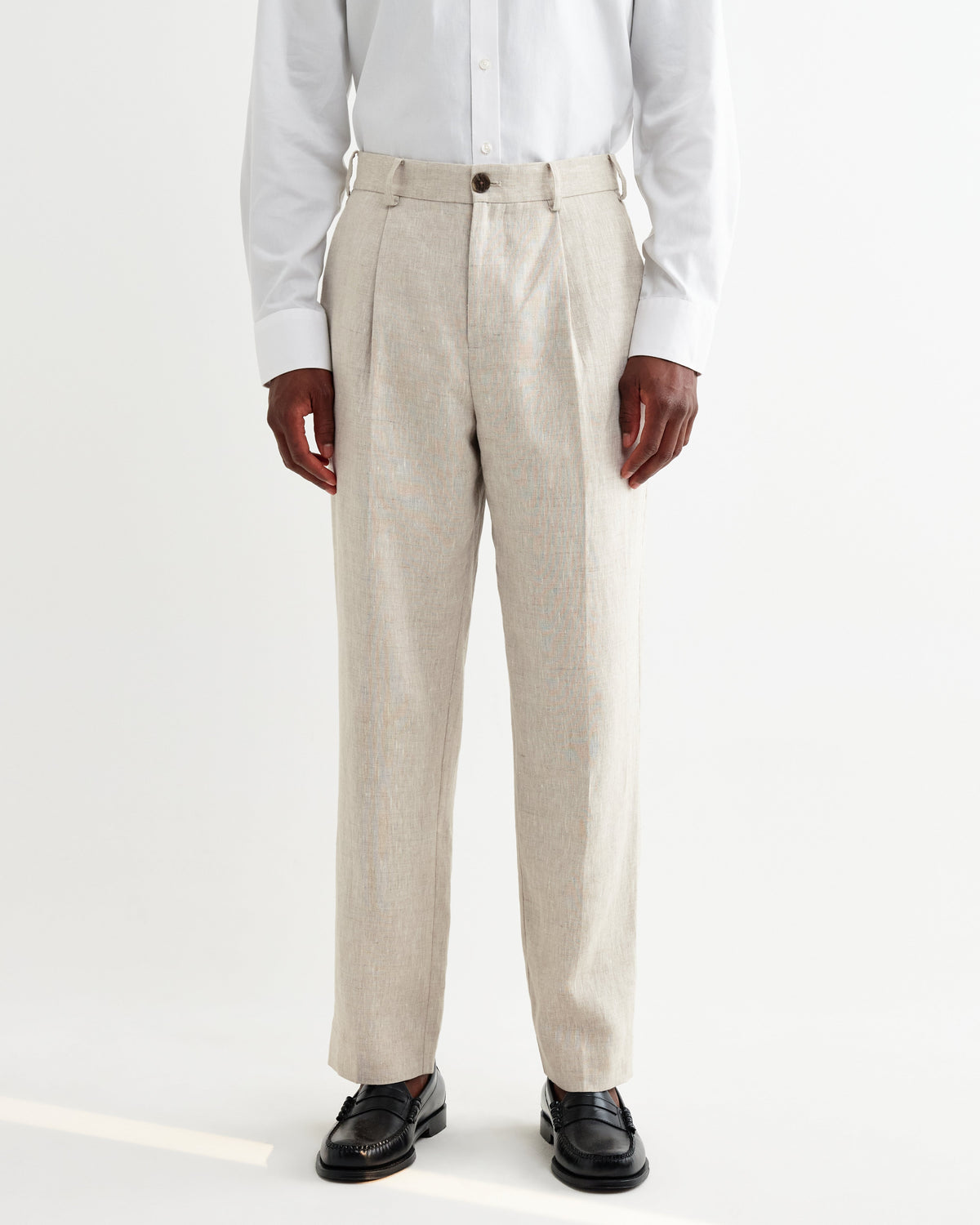 Aubyn - Natural Linen Relaxed Fit Trousers
