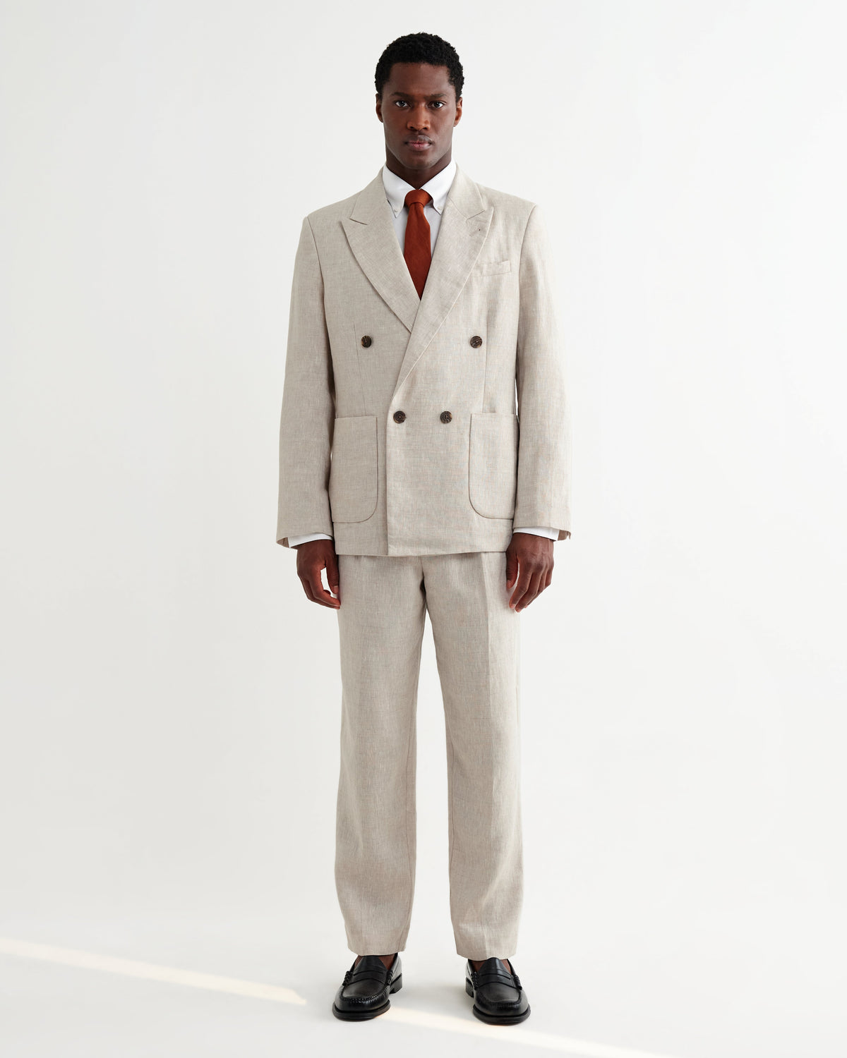 Aubyn - Natural Linen Relaxed Fit Trousers