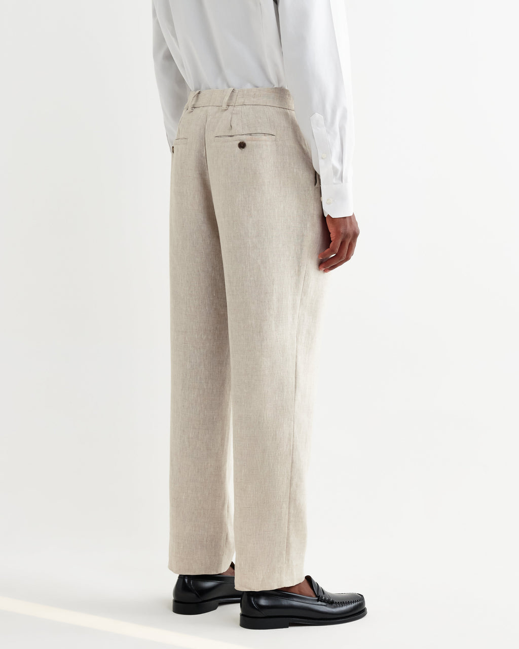 Aubyn - Natural Linen Relaxed Fit Trousers