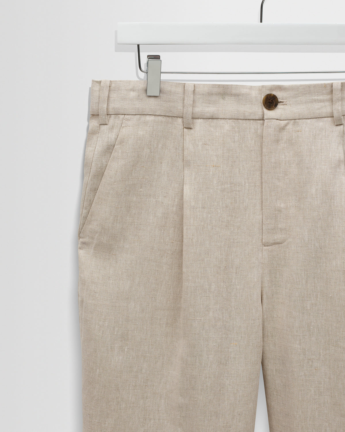 Aubyn - Natural Linen Relaxed Fit Trousers