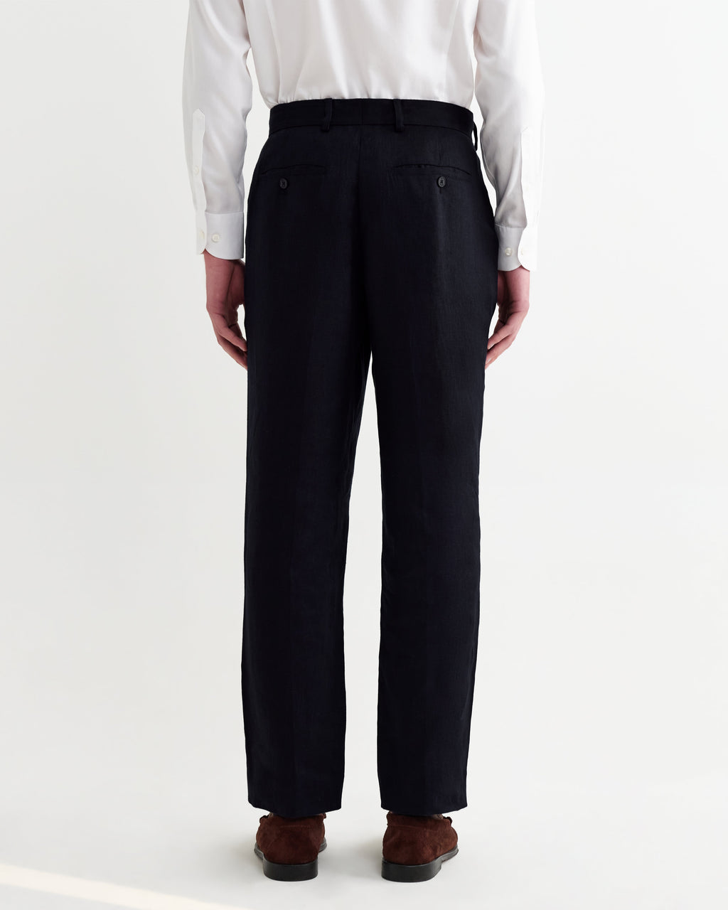 Aubyn - Navy Linen Relaxed Fit Trousers