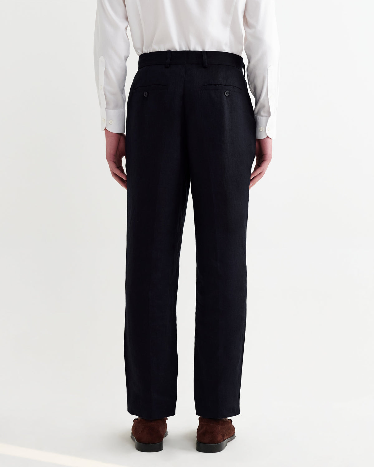 Aubyn - Navy Linen Relaxed Fit Trousers
