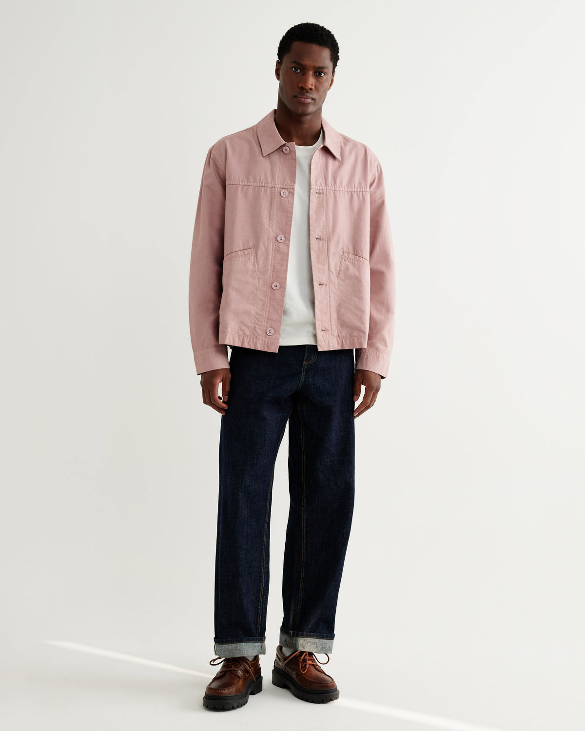 Barton - Dusty Pink Organic Cotton Ripstop Jacket