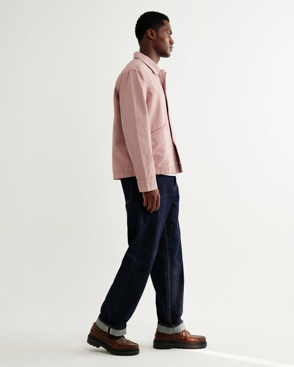 Barton - Dusty Pink Organic Cotton Ripstop Jacket
