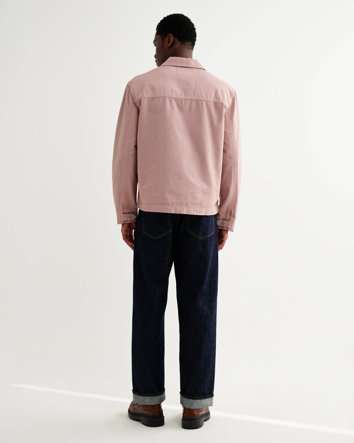 Barton - Dusty Pink Organic Cotton Ripstop Jacket