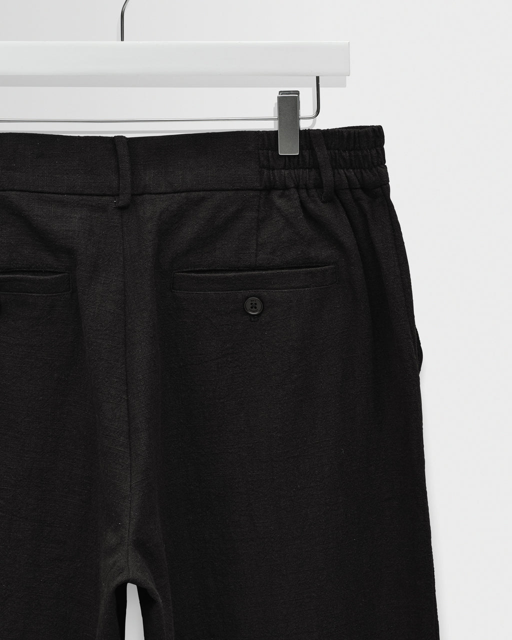 Bayham - Black Linen-Cotton Relaxed Fit Trousers