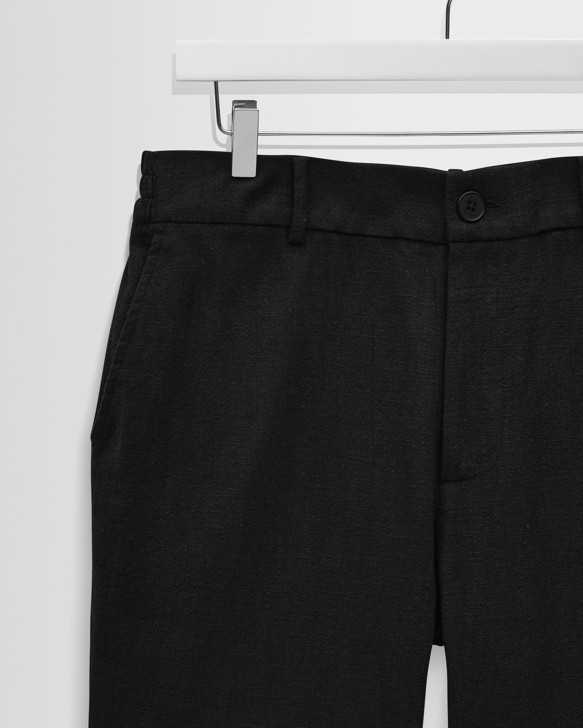 Bayham - Black Linen-Cotton Relaxed Fit Trousers