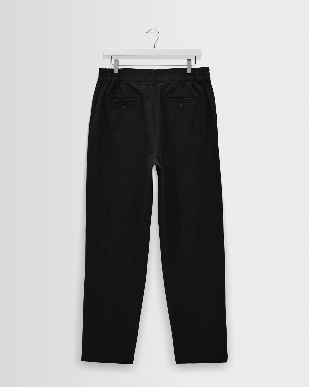 Bayham - Black Linen-Cotton Relaxed Fit Trousers