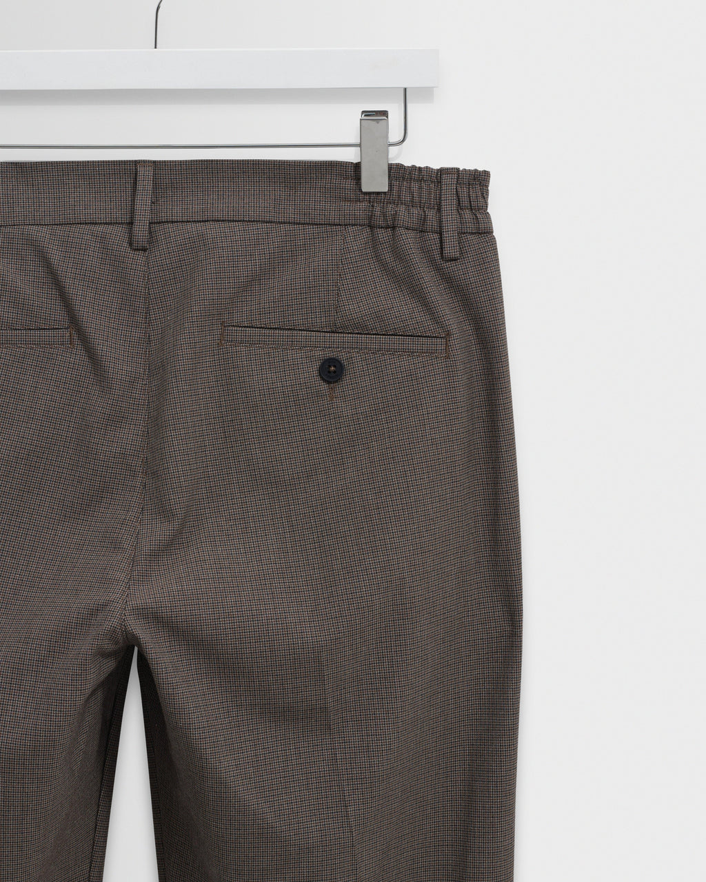 Bayham - Brown Micro Puppytooth Trousers