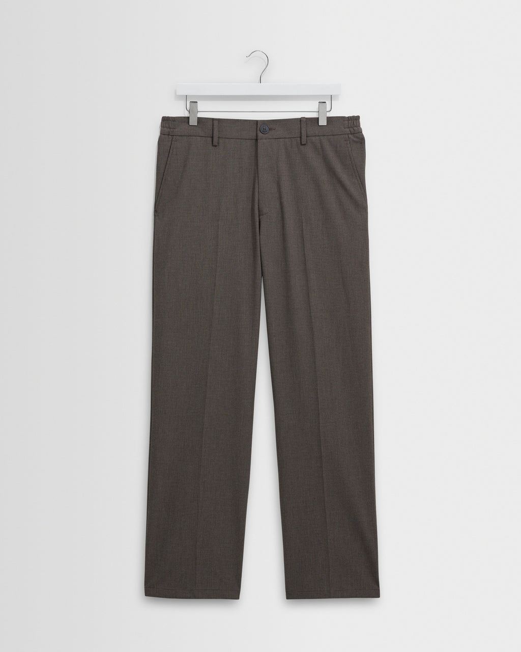 Bayham - Brown Micro Puppytooth Trousers