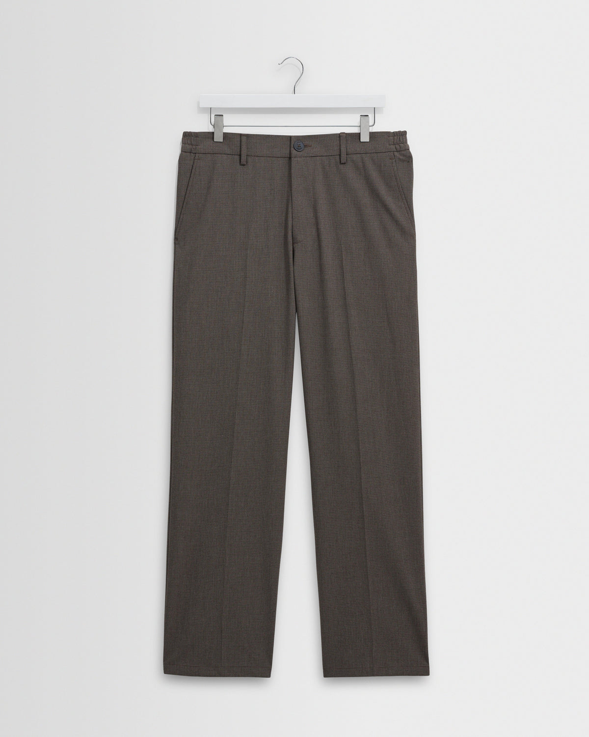 Bayham - Brown Micro Puppytooth Trousers
