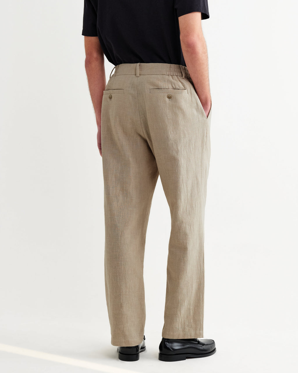 Bayham - Natural Linen-Cotton Relaxed Fit Trousers