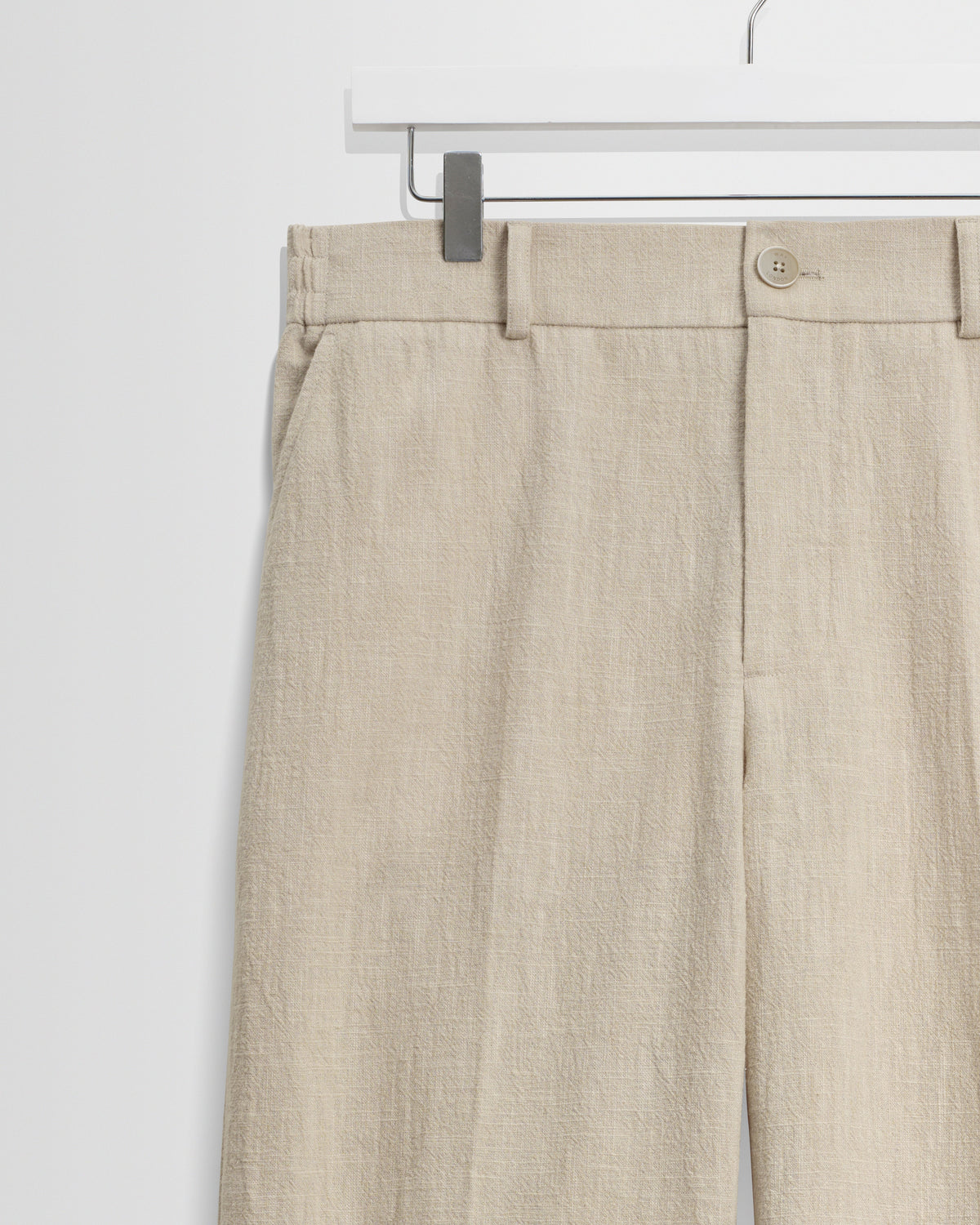Bayham - Natural Linen-Cotton Relaxed Fit Trousers