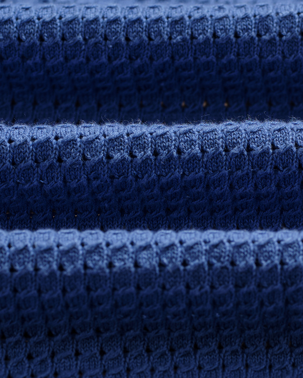 Belle - Blue Tipped Pointelle Polo Shirt