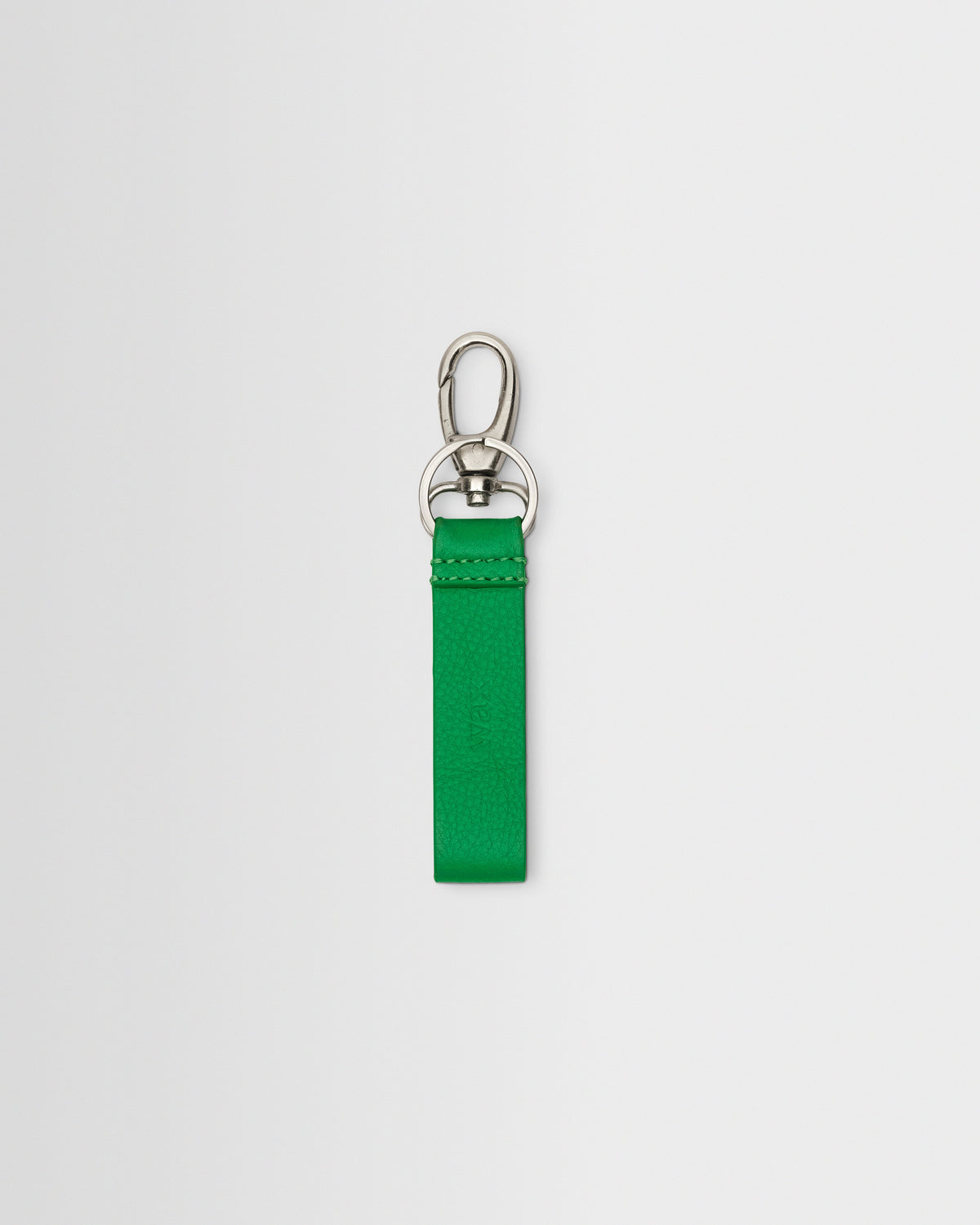 Boston - Bright Green Grain Leather Keyring