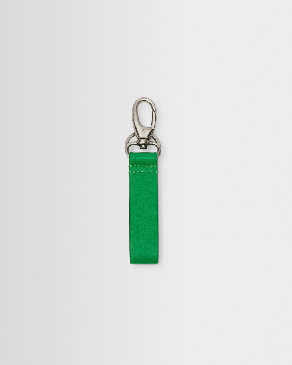 Boston - Bright Green Grain Leather Keyring