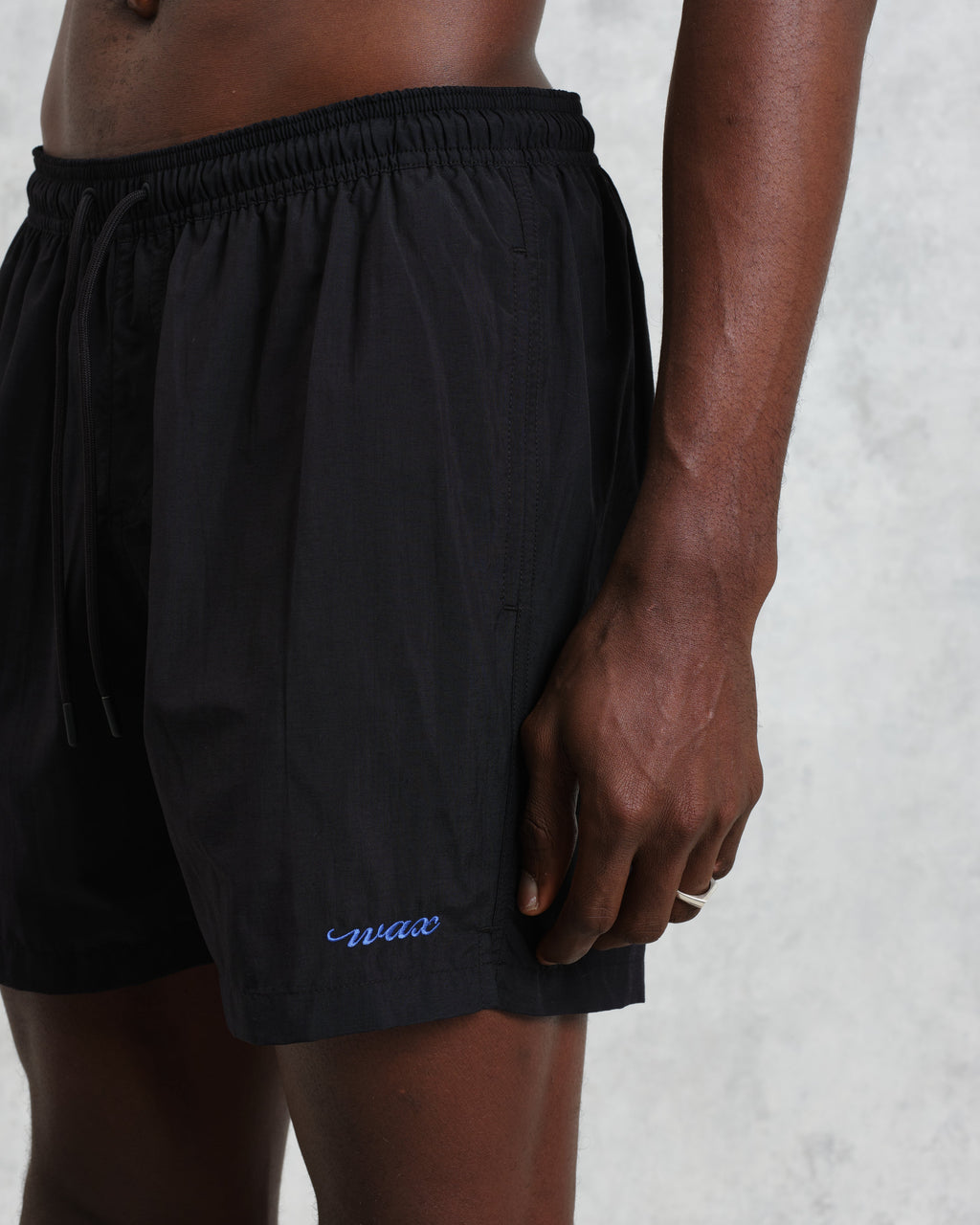 Brockwell - Black Logo Swim Shorts
