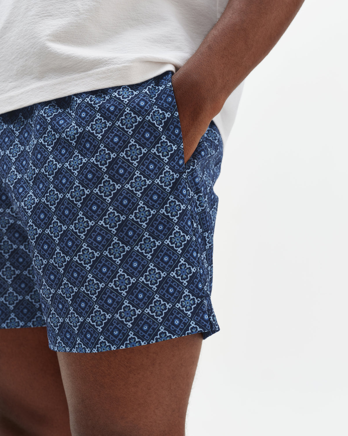 Brockwell - Blue Tile Seersucker Swim Short