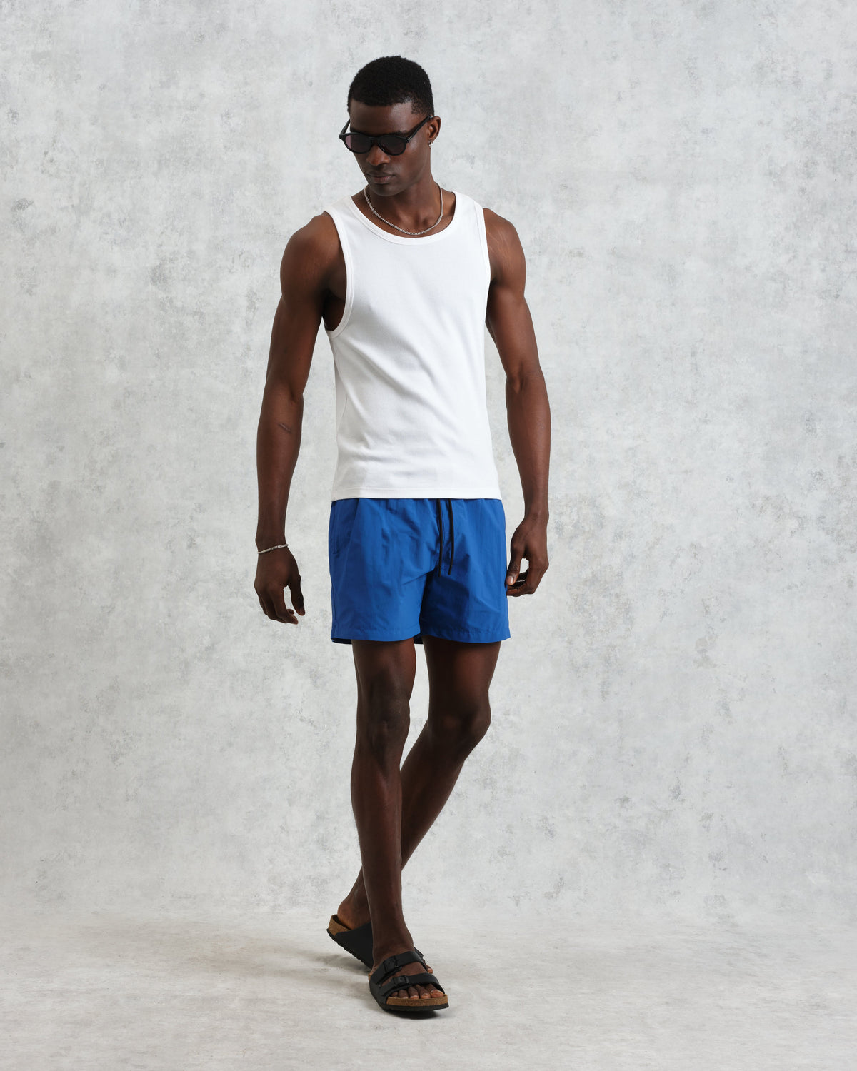 Brockwell - Bright Blue Logo Swim Shorts