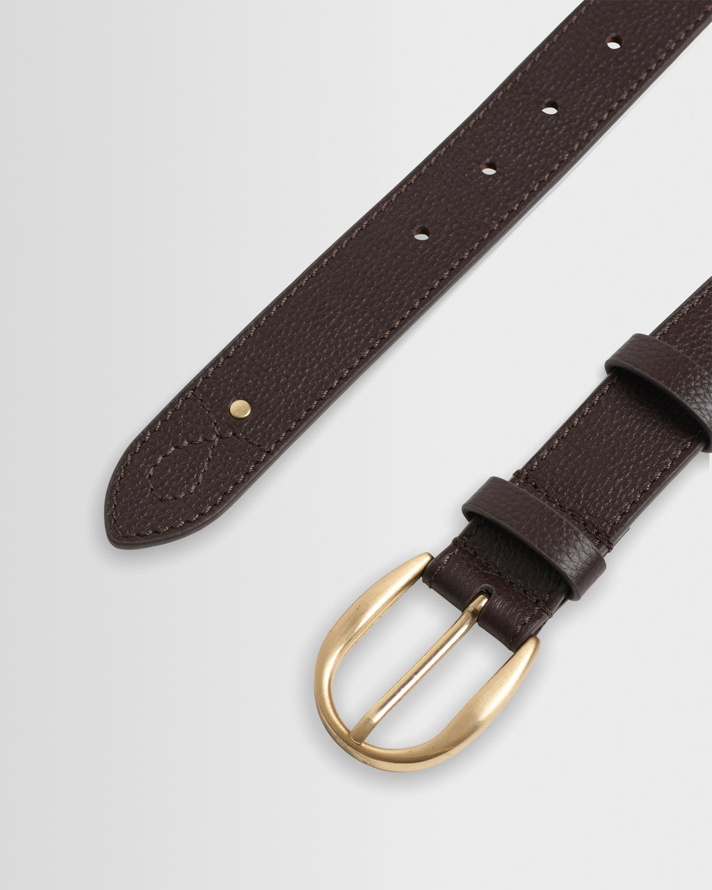 Calsen - Dark Brown Western Leather Belt