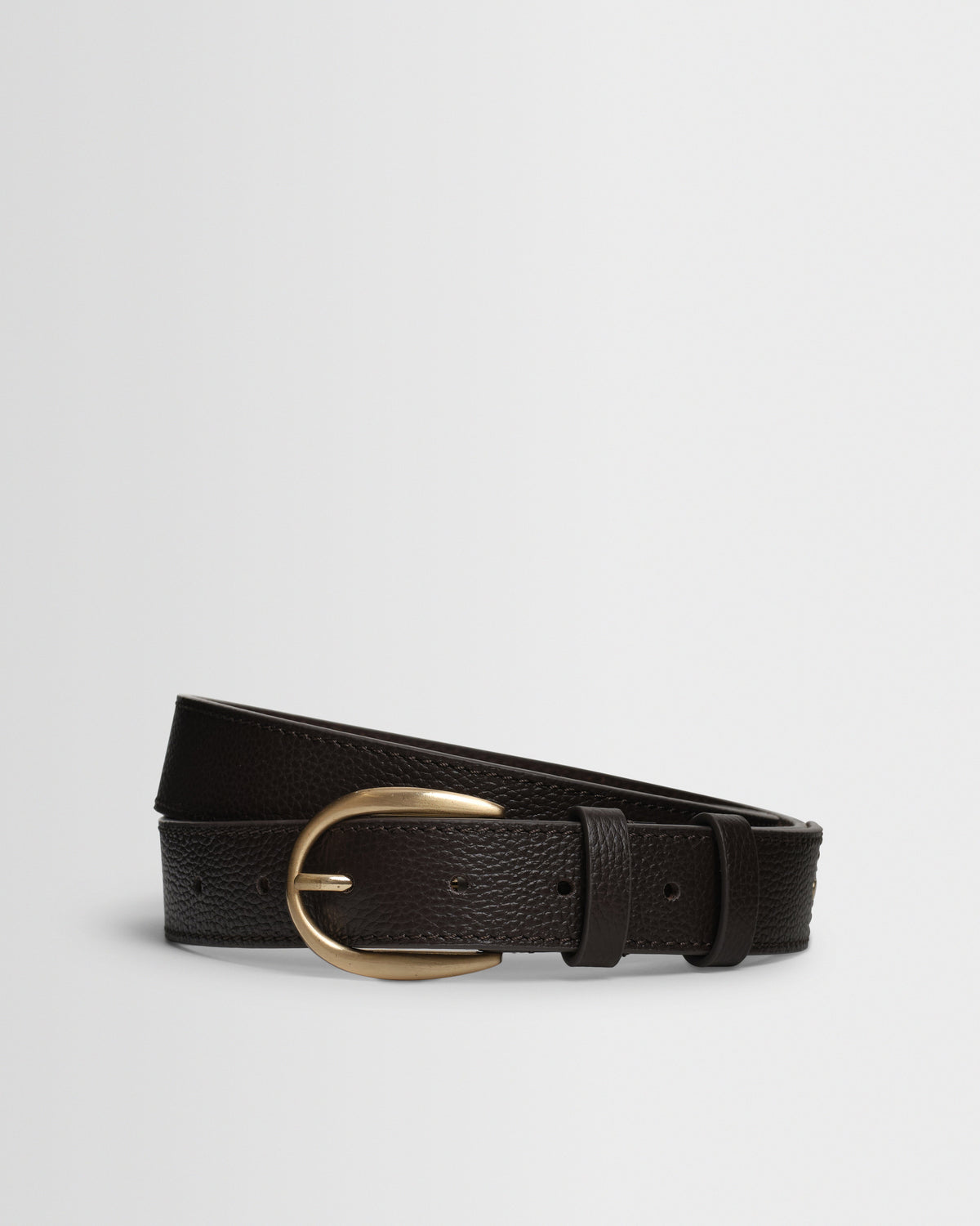 Calsen - Dark Brown Western Leather Belt
