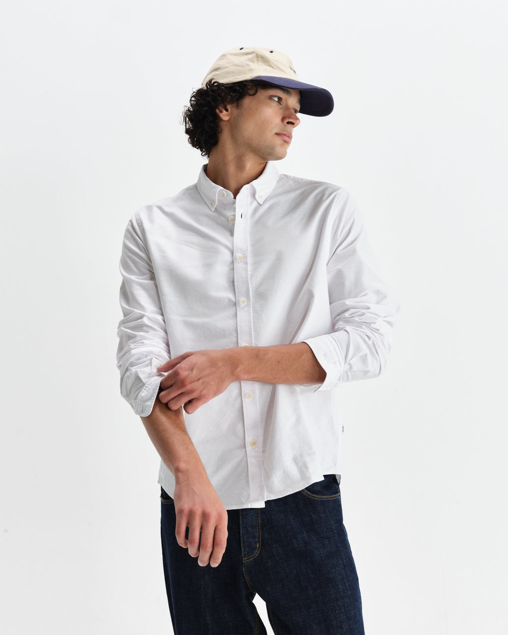 Caspian - White Cotton Oxford Shirt