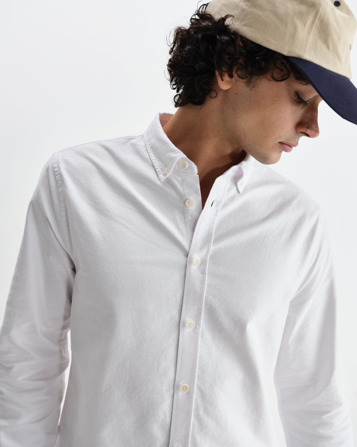 Caspian - White Cotton Oxford Shirt