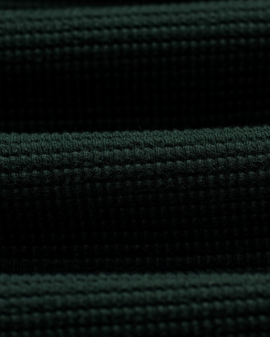 Clayland - Bottle Green Textured Waffle Short-Sleeve Shirt