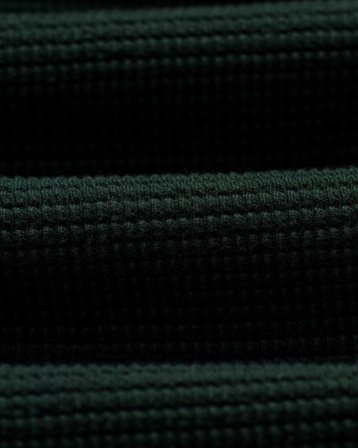Clayland - Bottle Green Textured Waffle Short-Sleeve Shirt