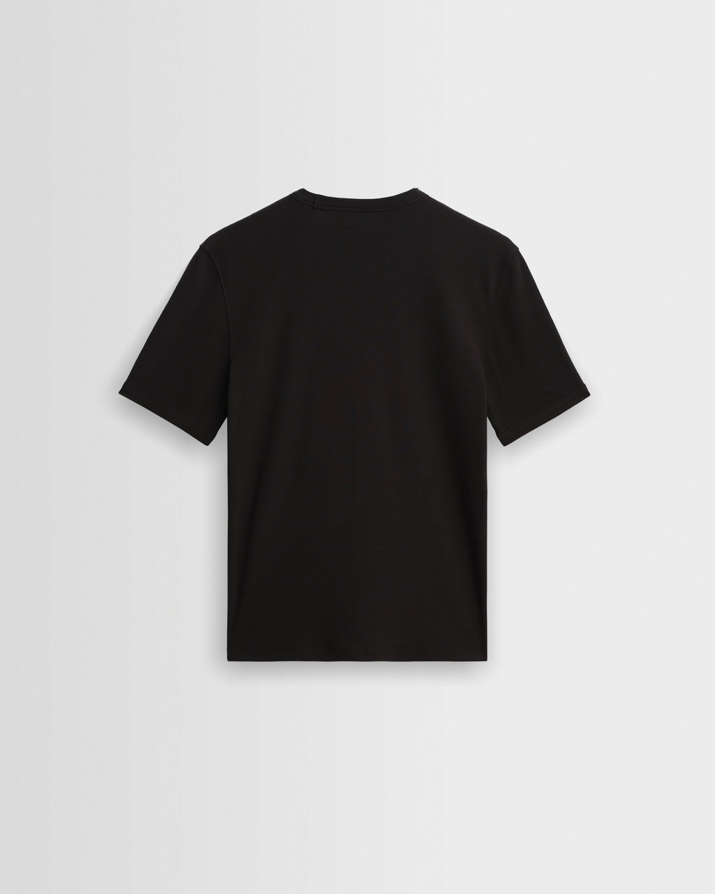 Cole - Black Ribbed Cotton Slim-Fit T-Shirt