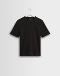 Cole - Black Ribbed Cotton Slim-Fit T-Shirt