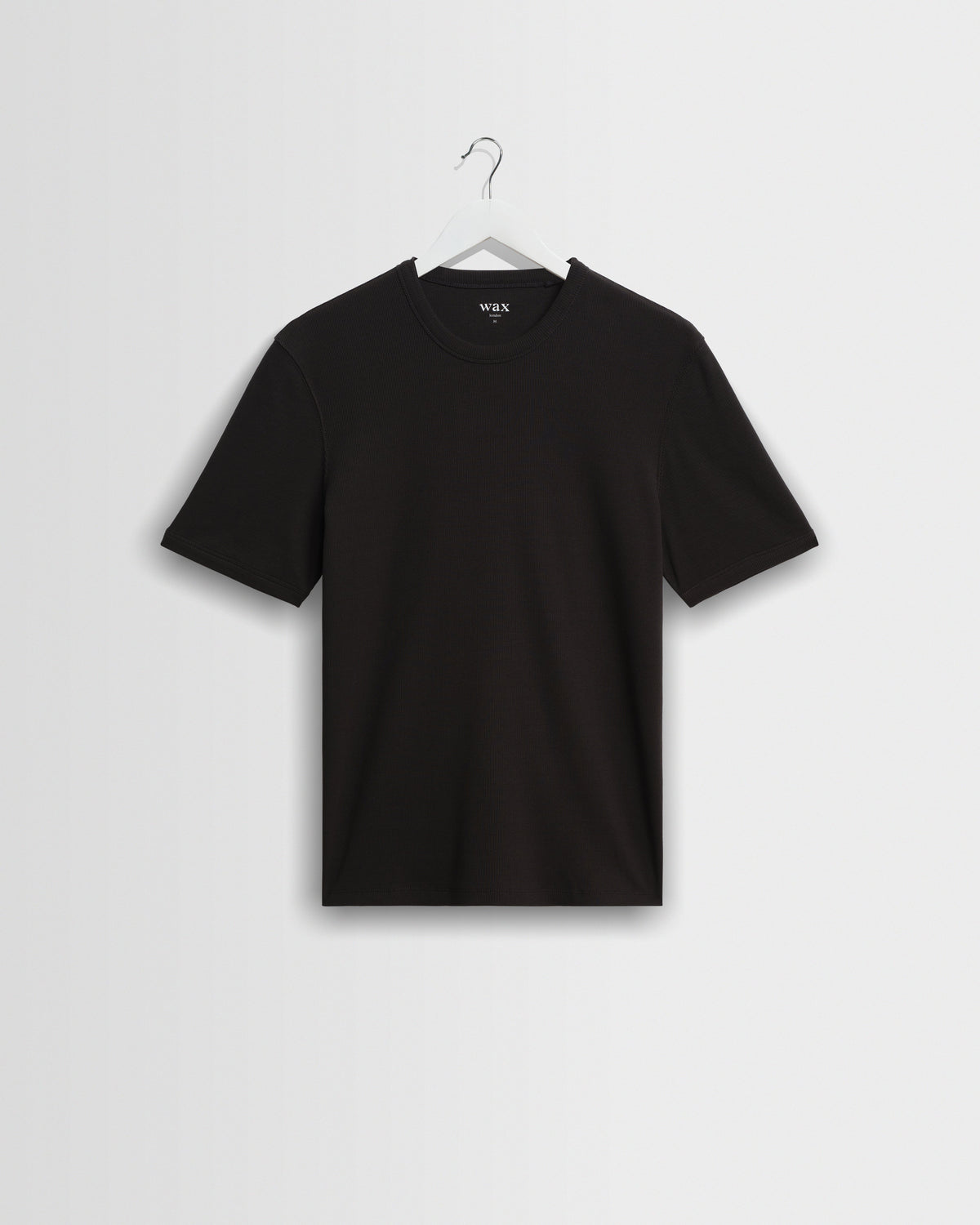 Cole - Black Ribbed Cotton Slim-Fit T-Shirt