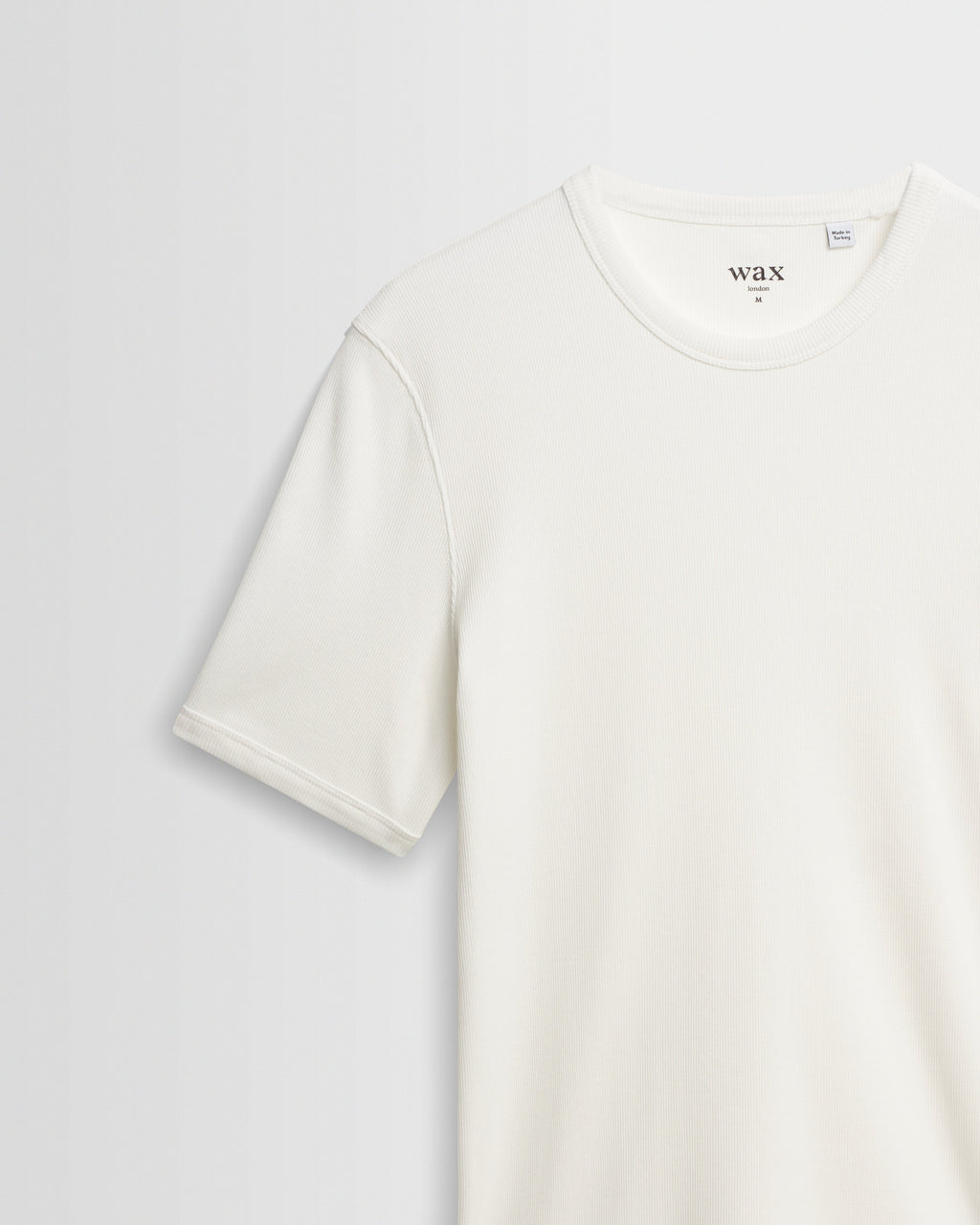 Cole - Off White Ribbed Cotton Slim-Fit T-Shirt