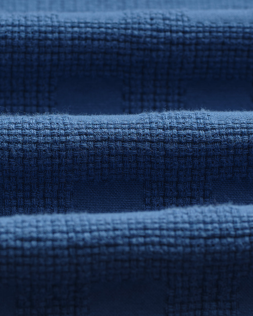 Corey - Blue Dobby Check Cotton Shirt