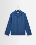 Corey - Blue Dobby Check Cotton Shirt