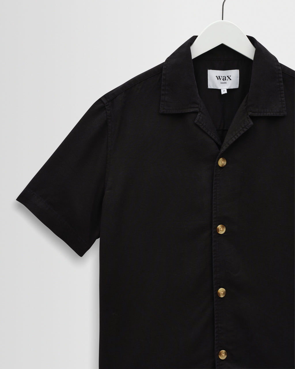 Curzon - Black Lyocell Twill Short-Sleeve Shirt