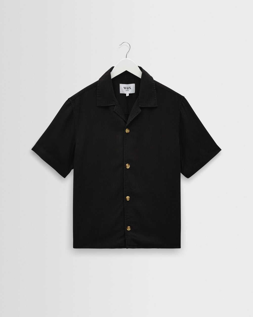 Curzon - Black Lyocell Twill Short-Sleeve Shirt